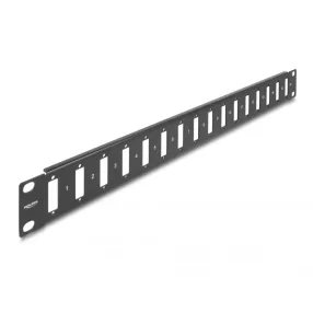  Delock 19  panel adapterhez csavaros csatlakozással, 16 portos fekete (DL-66077)