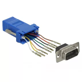   Delock Kék Sub-D 9-tűs apa  RJ45 anya összekötő adapter (DL-66167)