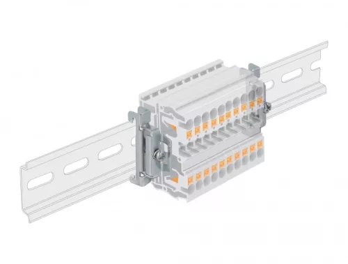 Delock DIN sín vég szorító rozsdamentes acél felcsavarozható 4 darab (DL-66231)