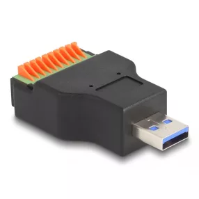   Delock USB 3.2 Gen 1 A-típusú apa - Terminal Block Adapter lenyomó gombbal (DL-66238)