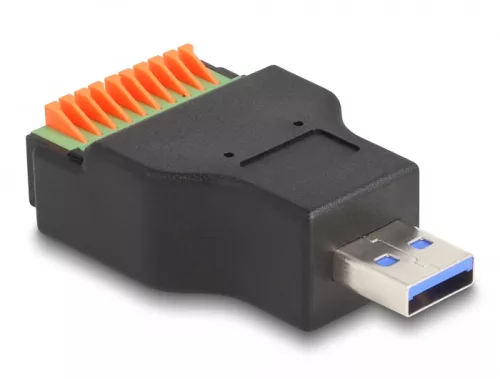 Delock USB 3.2 Gen 1 A-típusú apa - Terminal Block Adapter lenyomó gombbal (DL-66238)