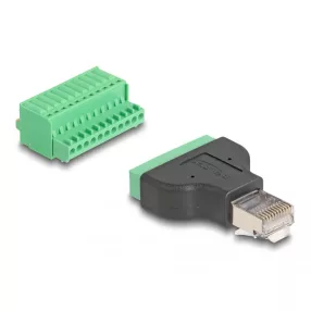   Delock RJ50 apa - Terminal block adapter nyomógombbal (DL-66243)