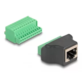   Delock RJ50 anya - Terminal block adapter nyomógombbal (DL-66244)