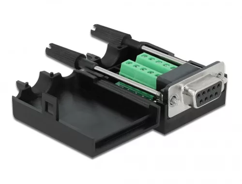 Delock Sub-D 9 tűs adapter anya - 10 tűs kapocstest házzal (DL-66257)