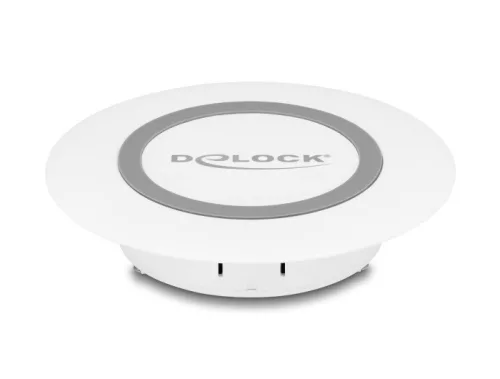 Delock Vezetéknélküli gyorstöltő 15 W asztali rögzítésre fehér (DL-66260)