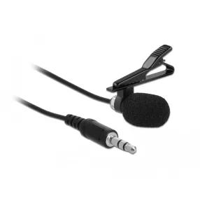   Delock Tie lavalier mindenirányú csiptetős mikrofon 3,5 mm-es sztereo jack 3 tűs apával és adapter k (DL-66279)