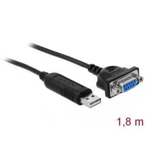  Delock USB 2.0 soros RS-232 adapterhez kompakt soros konnektor házzal (DL-66281)