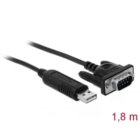   Delock USB 2.0 soros RS-232 adapterhez kompakt soros konnektor házzal (DL-66282)