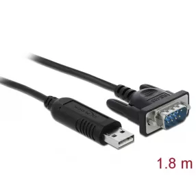   Delock USB 2.0 soros RS-485 adapterhez 15 kV ESD védelemmel és egy kompakt soros konnektor házzal (DL-66283)