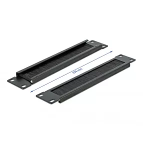 Delock 10 , fekete, 1U-s kábelrendező kefe (DL-66287)