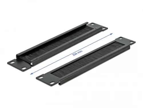 Delock 10 , fekete, 1U-s kábelrendező kefe (DL-66287)