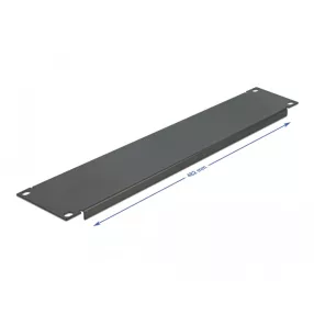   Delock 19 , fekete, 2U-s hálózati szekrény tömör borító (DL-66290)