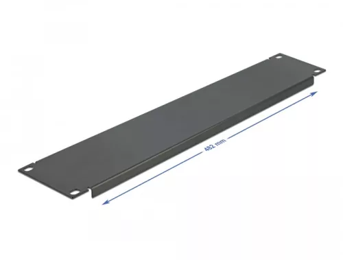 Delock 19 , fekete, 2U-s hálózati szekrény tömör borító (DL-66290)