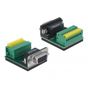   Delock Sub-D 9 tűs adapter anya - 9 tűs nyomógombos Terminal Block (DL-66322)