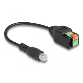   Delock RCA kábel anya - Terminal Block Adapter nyomógombbal 15 cm (DL-66327)
