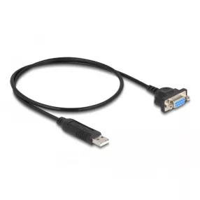   Delock USB 2.0 soros RS-232 adapterhez kompakt soros konnektor házzal 50 cm FTDI (DL-66453)