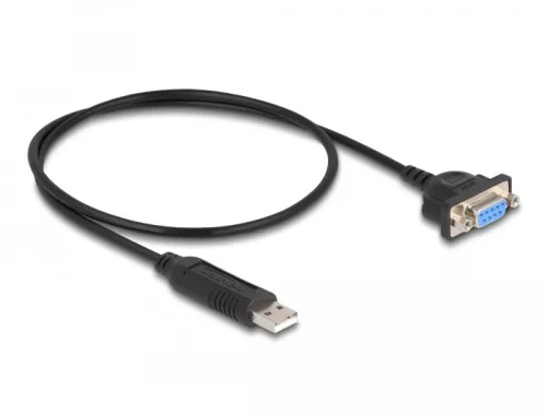 Delock USB 2.0 soros RS-232 adapterhez kompakt soros konnektor házzal 50 cm FTDI (DL-66453)