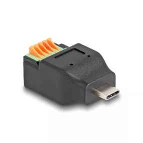   Delock USB Type-C  2.0 apa - Terminal block adapter nyomógombbal (DL-66456)