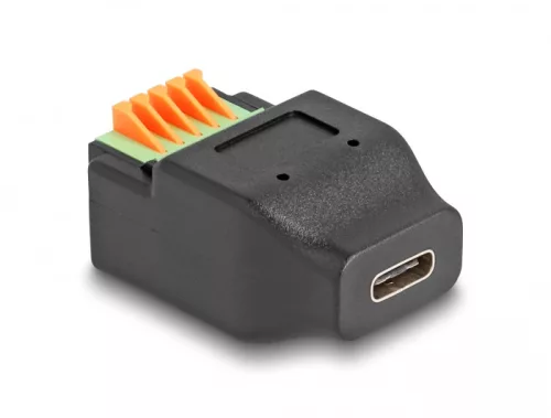 Delock USB Type-C  2.0 anya - Terminal block adapter nyomógombbal (DL-66457)