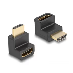   Delock nagysebességű HDMI Ethernet adapter apa és anya szögletes 8K 60 Hz Fekete (DL-66458)
