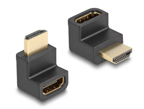Delock nagysebességű HDMI Ethernet adapter apa és anya szögletes 8K 60 Hz Fekete (DL-66458)