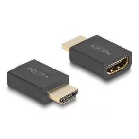   Delock Nagy sebességű HDMI Ethernet adapterrel apa - anya 8K 60 Hz fekete (DL-66460)