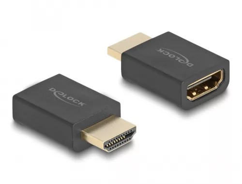 Delock Nagy sebességű HDMI Ethernet adapterrel apa - anya 8K 60 Hz fekete (DL-66460)