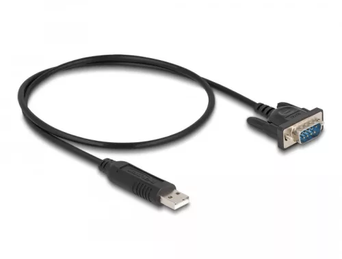 Delock USB 2.0 soros RS-232 adapterhez kompakt soros konnektor házzal 50 cm FTDI (DL-66461)