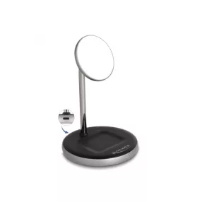   Delock Vezetéknélküli töltő 2 az 1-bn 5 W / 7,5 W / 10 W / 15 W   Qi szolgáltatásokkal (DL-66468)