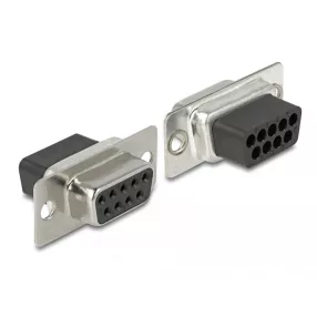   Delock D-Sub 9-tűs csatlakozódugó  RJ50 anya összekötő adapter szürke (DL-66472)