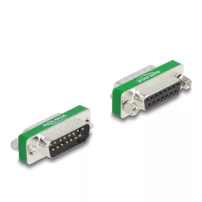   Delock RF/EMI interferencia elnyomó szűrő D-Sub 15 tűs apa   anya aluláteresztő szűrő képességgel (DL-66478)