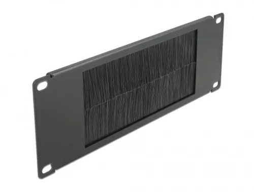Delock 10 , fekete, 2U-s kábelrendező kefe (DL-66481)