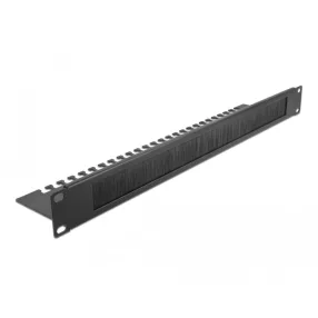   Delock 19  kábelrendező fésűs panel 1U, fekete (DL-66484)