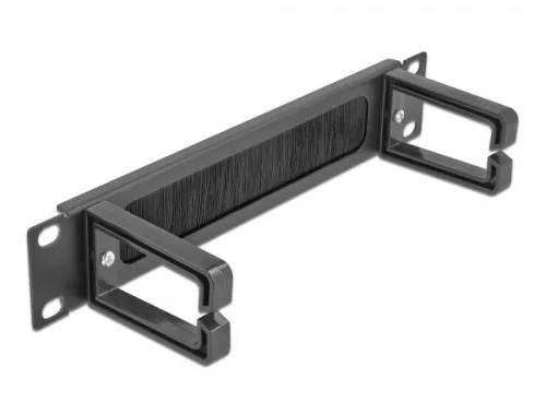 Delock 10  kábelrendező fésűs panel, 2 hurokkal 1U, fekete (DL-66485)