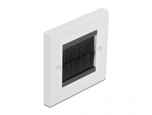 Delock Kábelrendező keret fekete fésűsávokkal 86 x 86 mm (DL-66491)