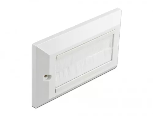 Delock Kábelrendező keret fehér fésűsávokkal 146 x 86 mm (DL-66496)