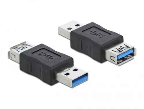 Delock USB 3.0 Adapter - A-típusú apa csatlakozó - A-típusú anya csatlakozó adat blokkoló (DL-66497)