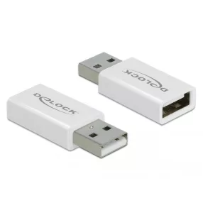   Delock USB 2.0 Adapter - A-típusú apa csatlakozó - A-típusú anya csatlakozó adat blokkoló (DL-66530)