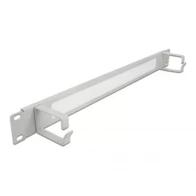   Delock 19" kábelrendező fésűs panel, 2 hurokkal 1U, szürke (DL-66540)