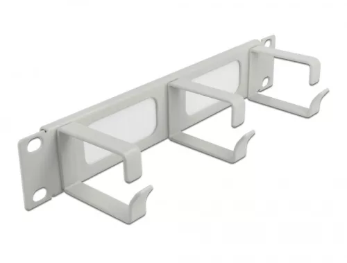 Delock 10" kábelrendező fésűs panel, 3 hurokkal 1U, szürke (DL-66541)