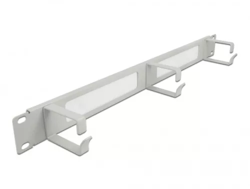 Delock 19" kábelrendező fésűs panel, 3 hurokkal 1U, szürke (DL-66542)