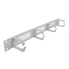   Delock 19" kábelrendező fésűs panel, 4 hurokkal 1U, szürke (DL-66543)
