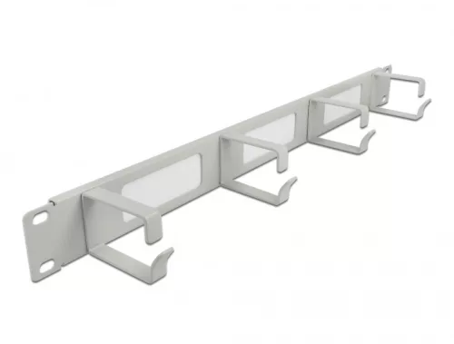 Delock 19" kábelrendező fésűs panel, 4 hurokkal 1U, szürke (DL-66543)