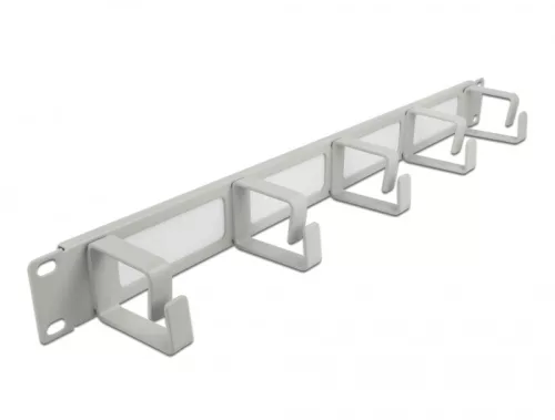 Delock 19" kábelrendező fésűs panel, 5 hurokkal 1U, szürke (DL-66544)