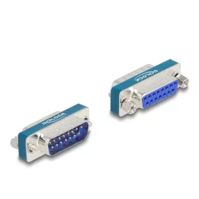   Delock RF/EMI interferencia elnyomó szűrő D-Sub 15 tűs apa   anya aluláteresztő induktívval (DL-66545)
