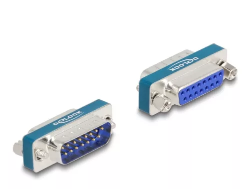 Delock RF/EMI interferencia elnyomó szűrő D-Sub 15 tűs apa   anya aluláteresztő induktívval (DL-66545)