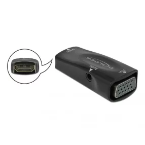   Delock Átalakító HDMI-A aljzat - VGA aljzat 1080p audioval (DL-66560)