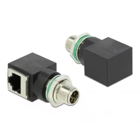   Delock Hálózati adapter M12 8 tűs X-kódolt adugó - RJ45 anya (DL-66565)