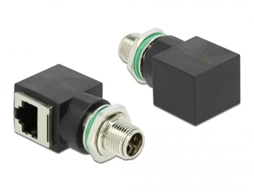 Delock Hálózati adapter M12 8 tűs X-kódolt adugó - RJ45 anya (DL-66565)