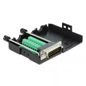   Delock Sub-D15 apa - sorkapocs átalakító házzal (DL-66566)